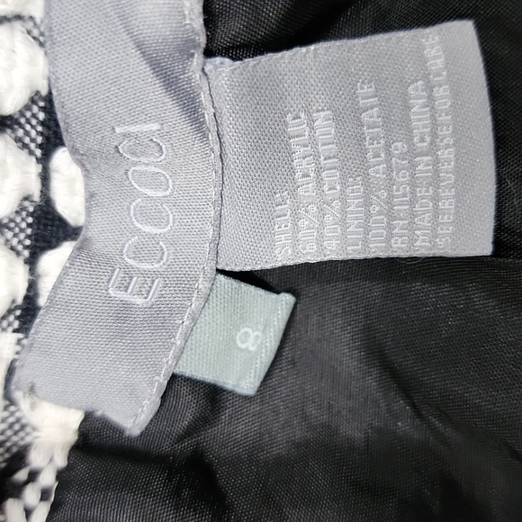 Eccoci White/Black Women's Blazer‎ Jacket size 8 Medium - Picture 9 of 11